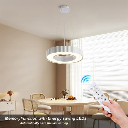 Brilagi - LED regulējama pakaramā lampa uz troses LUMIX LED/48W/230V 3000-6000K balta Ø 50 cm + tālvadības pults