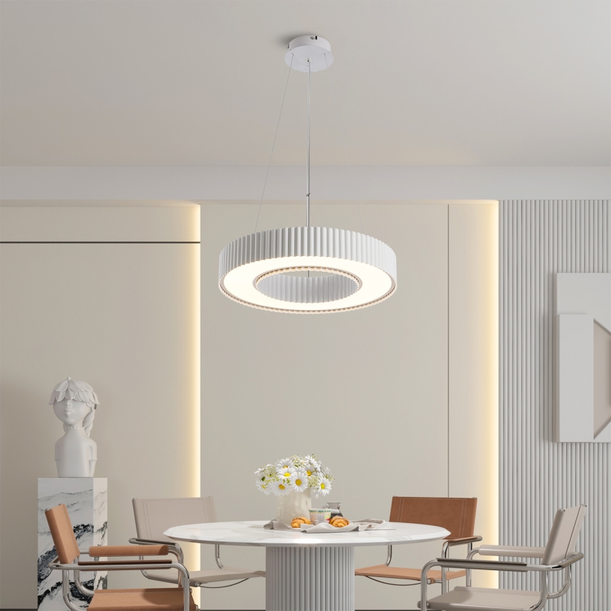 Brilagi - LED regulējama pakaramā lampa uz troses LUMIX LED/48W/230V 3000-6000K balta Ø 50 cm + tālvadības pults
