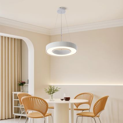 Brilagi - LED regulējama pakaramā lampa uz troses LUMIX LED/48W/230V 3000-6000K balta Ø 50 cm + tālvadības pults