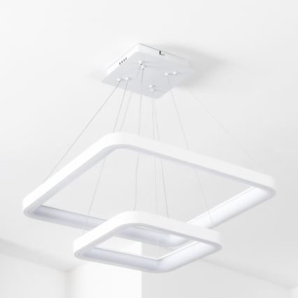Brilagi - Regulējams LED lustrs uz troses FALCON SLIM LED/78W/230V 3000-6500K 50x50 cm balts + tālvadības pults