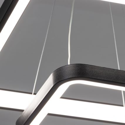 Brilagi - aptumšojama LED lustra uz troses FALCON SLIM LED/78W/230V 3000-6500K 50x50 cm melna + tālvadība