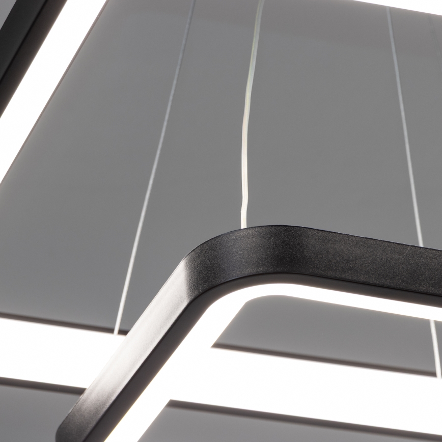 Brilagi - aptumšojama LED lustra uz troses FALCON SLIM LED/78W/230V 3000-6500K 50x50 cm melna + tālvadība