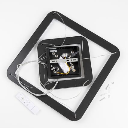 Brilagi - aptumšojama LED lustra uz troses FALCON SLIM LED/78W/230V 3000-6500K 50x50 cm melna + tālvadība