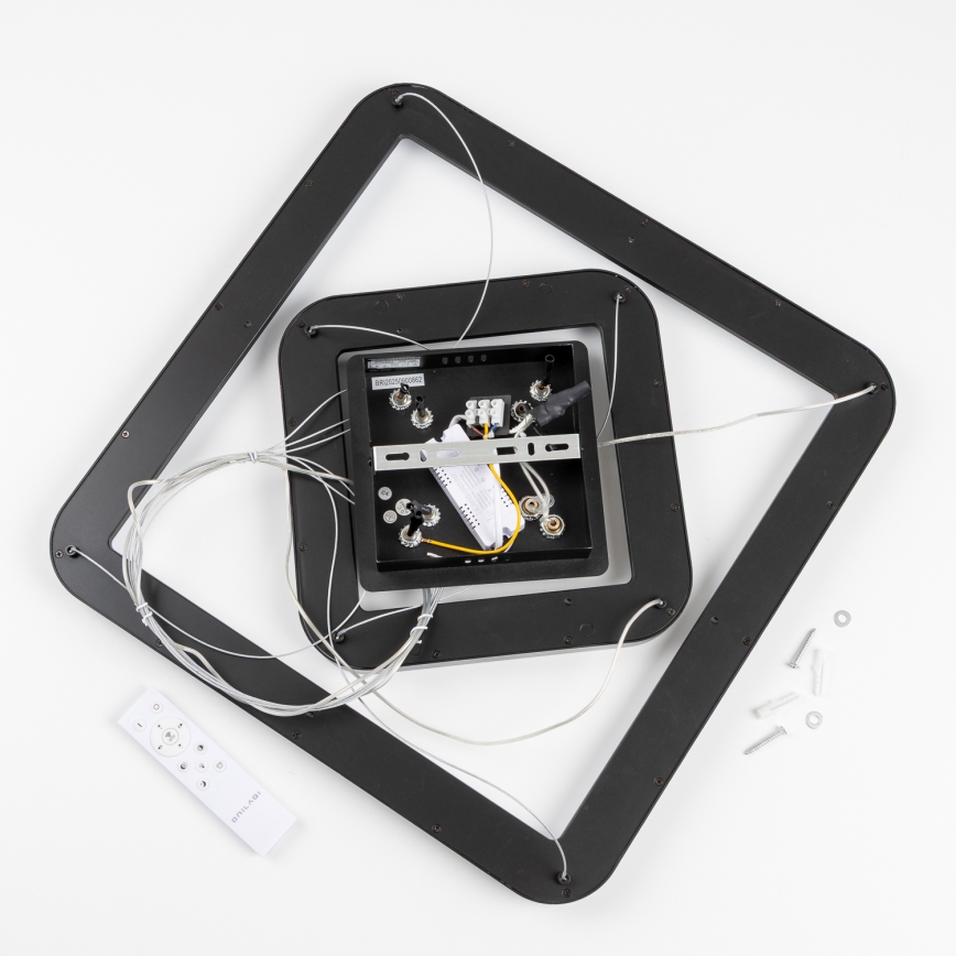 Brilagi - aptumšojama LED lustra uz troses FALCON SLIM LED/78W/230V 3000-6500K 50x50 cm melna + tālvadība