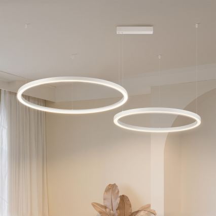 Brilagi - LED aptumšojama lustra uz troses PORTOFINO LED/98W/230V 3000-6000K balta + ar tālvadības pulti