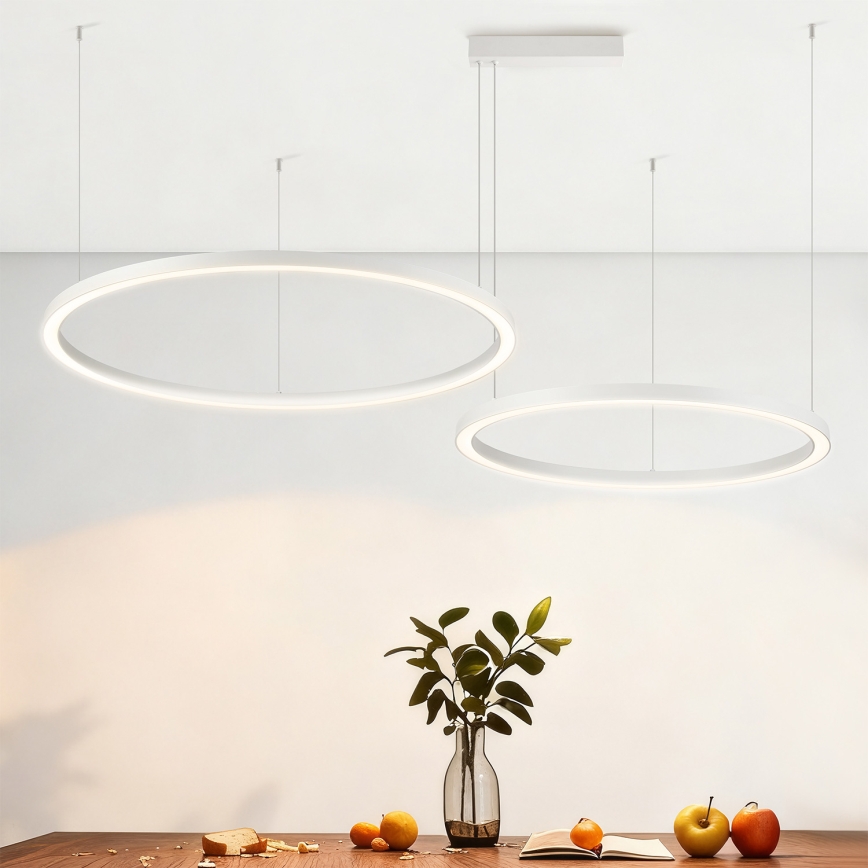 Brilagi - LED aptumšojama lustra uz troses PORTOFINO LED/98W/230V 3000-6000K balta + ar tālvadības pulti