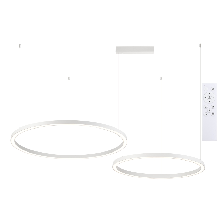 Brilagi - LED aptumšojama lustra uz troses PORTOFINO LED/98W/230V 3000-6000K balta + ar tālvadības pulti