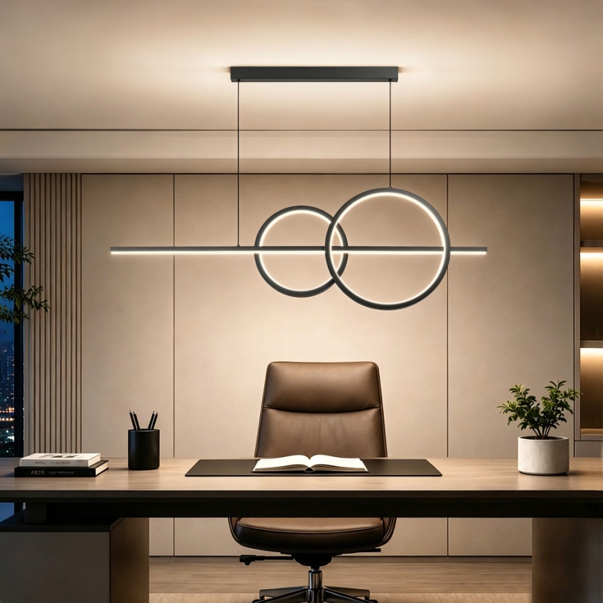 BRILAGI - LED ar regulējamu spilgtumu pakaramais lustrs uz kabeļa SIGNATURE LED/53W/230V 3000-6000K 120 cm, melnā krāsā + ar tālvadības pulti
