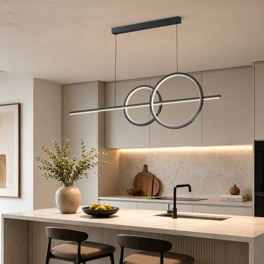BRILAGI - LED ar regulējamu spilgtumu pakaramais lustrs uz kabeļa SIGNATURE LED/53W/230V 3000-6000K 120 cm, melnā krāsā + ar tālvadības pulti