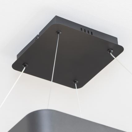 Brilagi - LED regulējama pakaramā lampa uz troses FALCON II LED/125W/230V 3000-6500K 60x60 cm melna + tālvadības pults