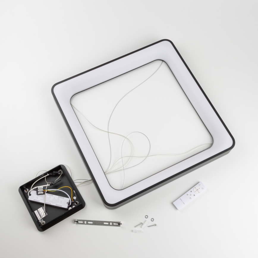 Brilagi - LED regulējama pakaramā lampa uz troses FALCON II LED/125W/230V 3000-6500K 60x60 cm melna + tālvadības pults