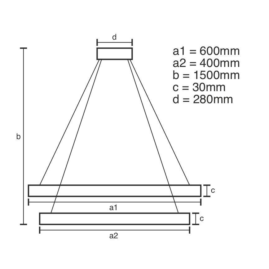 Brilagi - regulējama LED lustra uz troses COSMOWAVE LED/115W/230V 3000-6500K + tālvadības pults
