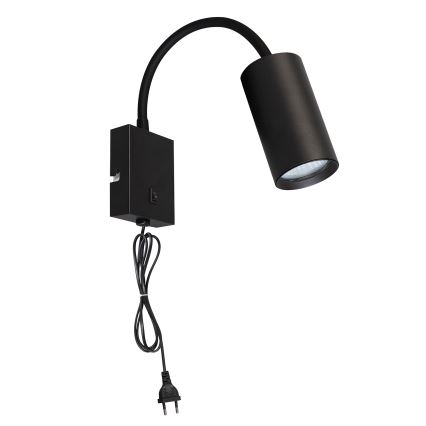 BRILAGI - Pielāgojama sienas lampa ar slēdzi SELE 1xGU10/30W/230V melna