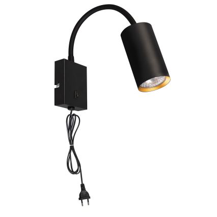 BRILAGI - Lokana sienas lampa ar slēdzi SELE 1xGU10/30W/230V, melna/zelta