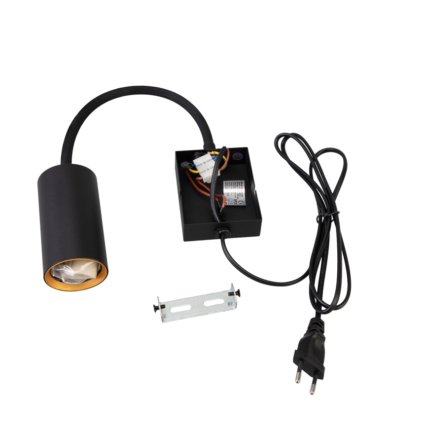 BRILAGI - Lokana sienas lampa ar slēdzi SELE 1xGU10/30W/230V, melna/zelta