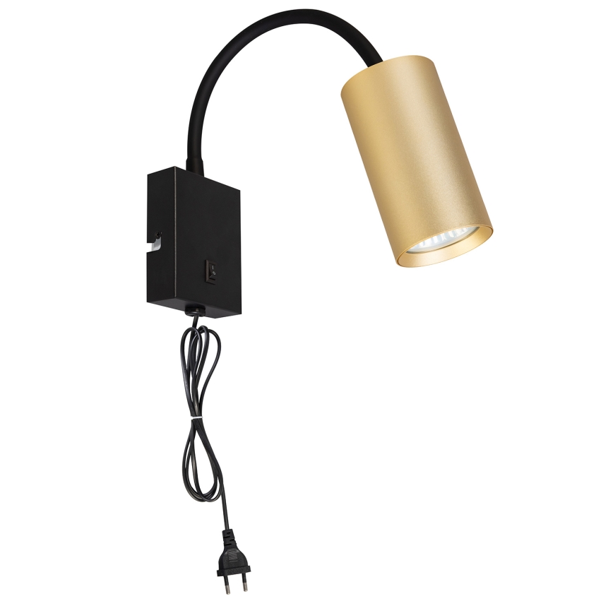 BRILAGI - Regulējama sienas lampa ar slēdzi SELE 1xGU10/30W/230V melna/zelta