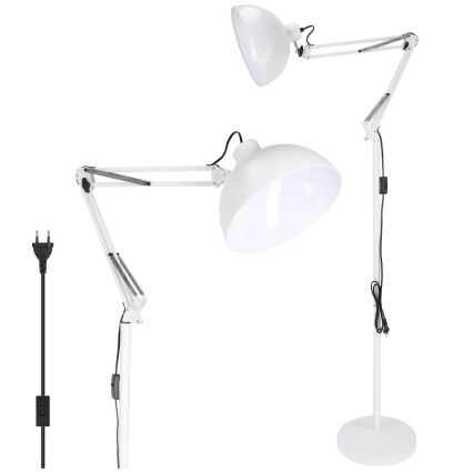 BRILAGI - Regulējama stāvlampa TASKER 1xE27/60W/230V 157 cm balta