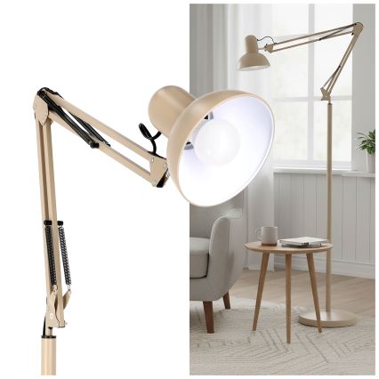 Brilagi - Regulējamā stāvlampa TASKER 1xE27/60W/230V 184 cm bēša
