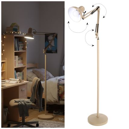 BRILAGI - Regulējamā stāvlampa TASKER 1xE27/60W/230V 184 cm bēša