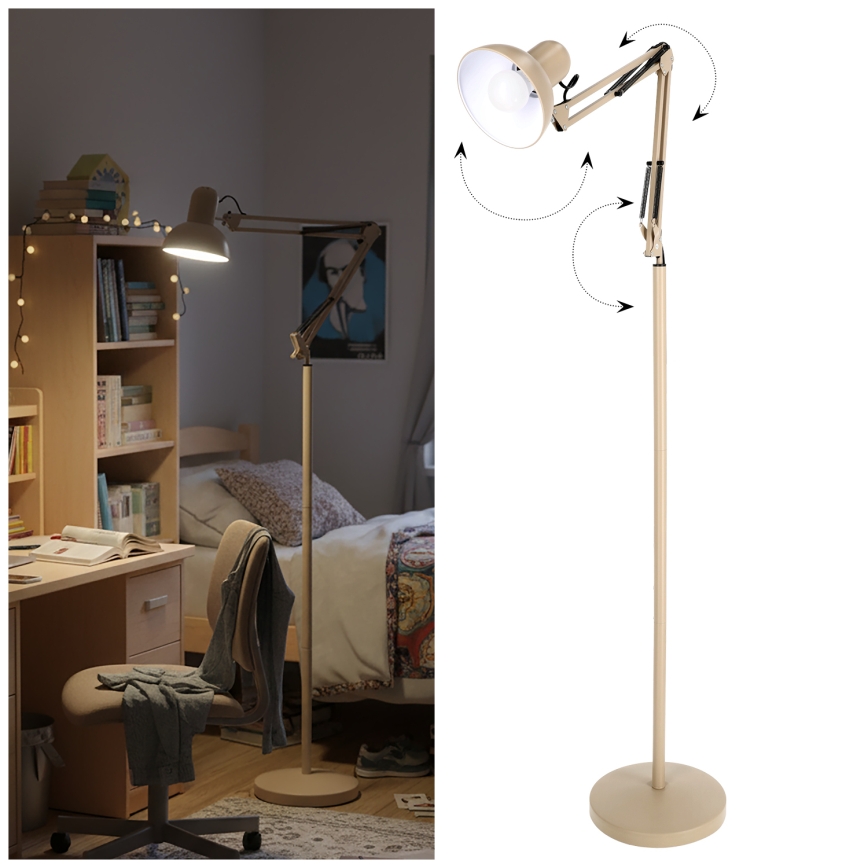 BRILAGI - Regulējamā stāvlampa TASKER 1xE27/60W/230V 184 cm bēša