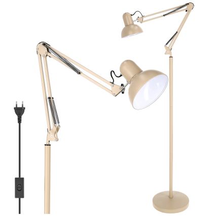 BRILAGI - Regulējamā stāvlampa TASKER 1xE27/60W/230V 184 cm bēša
