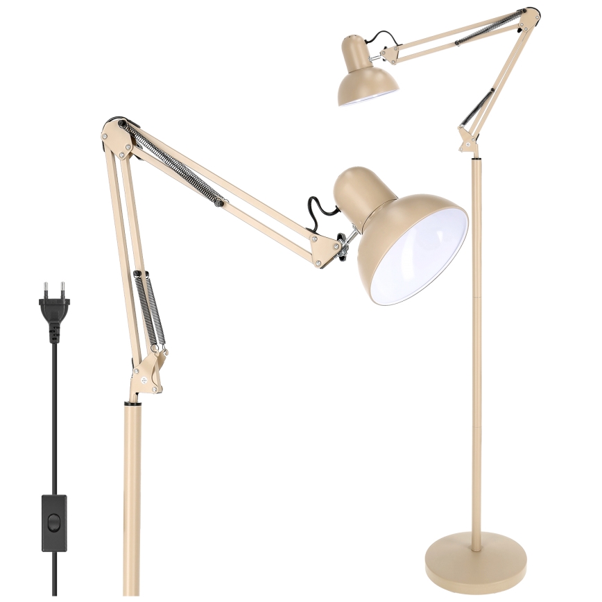BRILAGI - Regulējamā stāvlampa TASKER 1xE27/60W/230V 184 cm bēša