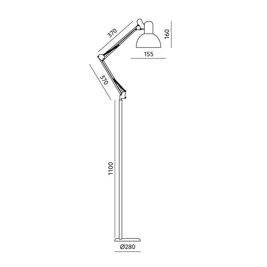 BRILAGI - Regulējamā stāvlampa TASKER 1xE27/60W/230V 184 cm bēša