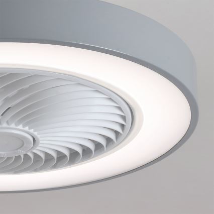 Brilagi - LED dimējams griestu gaismeklis ar ventilatoru LED/38W/230V 3000-6500K Ø 50 cm pelēks + tālvadības pults