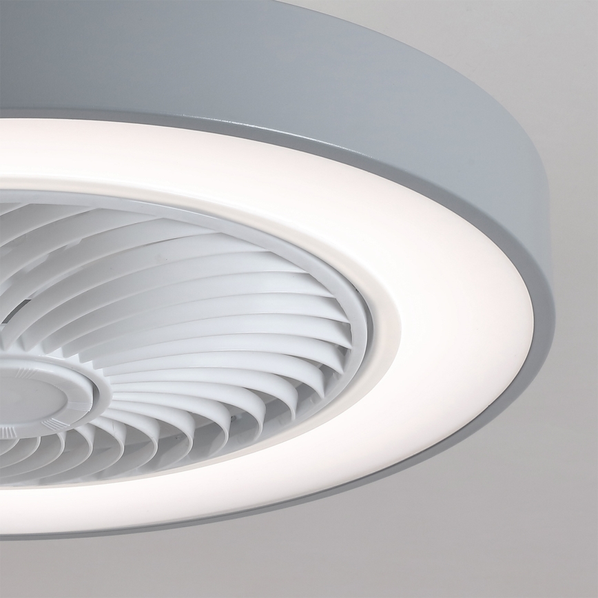 Brilagi - LED dimējams griestu gaismeklis ar ventilatoru LED/38W/230V 3000-6500K Ø 50 cm pelēks + tālvadības pults
