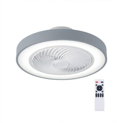 Brilagi - LED dimējams griestu gaismeklis ar ventilatoru LED/38W/230V 3000-6500K Ø 50 cm pelēks + tālvadības pults