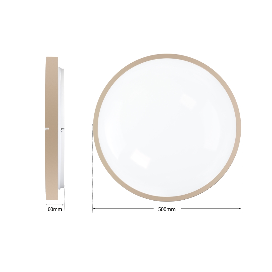 Brilagi - LED aptumšojams griestu gaismeklis GLASS POOL DOUBLE LED/60W/230V 3000-6000K 50 cm bēšs + tālvadības pults