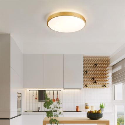 Brilagi - Aptumšojams LED griestu gaismeklis GLASS POOL DOUBLE LED/48W/230V 3000-6000K 40 cm zelta + tālvadības pults