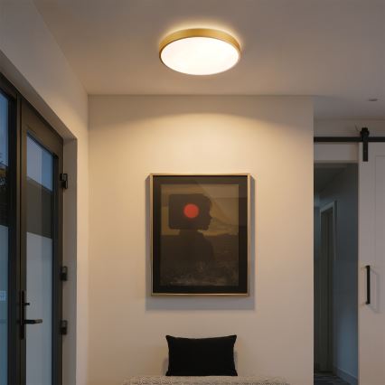 Brilagi - Aptumšojams LED griestu gaismeklis GLASS POOL DOUBLE LED/48W/230V 3000-6000K 40 cm zelta + tālvadības pults