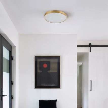 Brilagi - Aptumšojams LED griestu gaismeklis GLASS POOL DOUBLE LED/48W/230V 3000-6000K 40 cm zelta + tālvadības pults