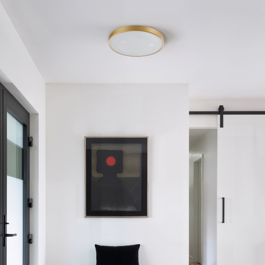 Brilagi - Aptumšojams LED griestu gaismeklis GLASS POOL DOUBLE LED/48W/230V 3000-6000K 40 cm zelta + tālvadības pults