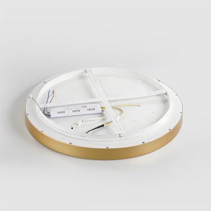 Brilagi - Aptumšojams LED griestu gaismeklis GLASS POOL DOUBLE LED/48W/230V 3000-6000K 40 cm zelta + tālvadības pults