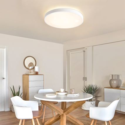 Brilagi - LED ar regulējamu spilgtumu griestu gaismeklis GLASS POOL DOUBLE LED/60W/230V 3000-6000K 50 cm balts + tālvadības pults