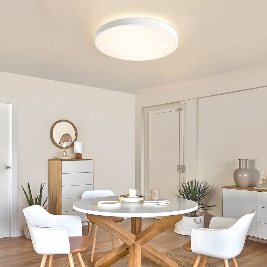 Brilagi - LED ar regulējamu spilgtumu griestu gaismeklis GLASS POOL DOUBLE LED/60W/230V 3000-6000K 50 cm balts + tālvadības pults