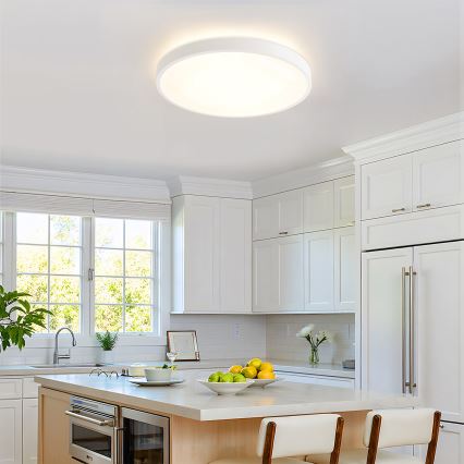 Brilagi - LED ar regulējamu spilgtumu griestu gaismeklis GLASS POOL DOUBLE LED/60W/230V 3000-6000K 50 cm balts + tālvadības pults