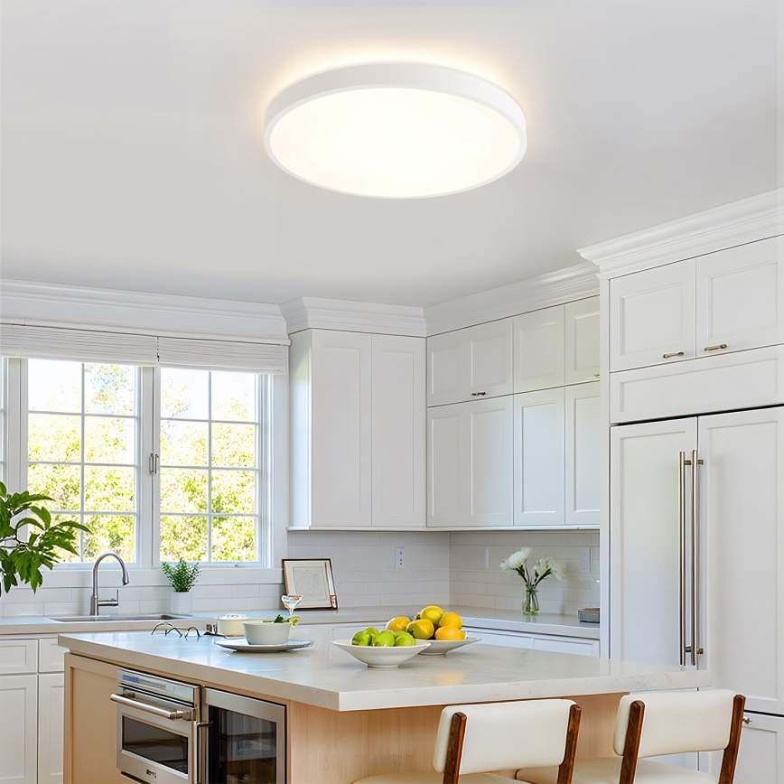 Brilagi - LED ar regulējamu spilgtumu griestu gaismeklis GLASS POOL DOUBLE LED/60W/230V 3000-6000K 50 cm balts + tālvadības pults