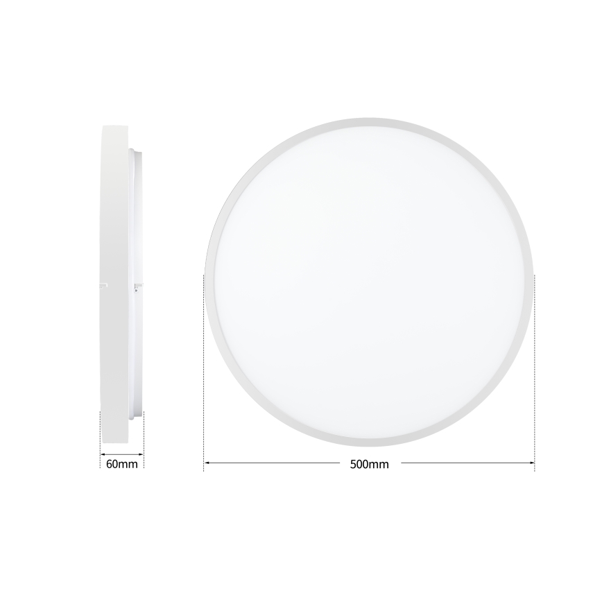 Brilagi - LED ar regulējamu spilgtumu griestu gaismeklis GLASS POOL DOUBLE LED/60W/230V 3000-6000K 50 cm balts + tālvadības pults