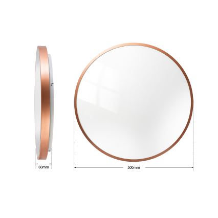 BRILAGI - LED griestu gaismeklis ar regulējamu spilgtumu GLASS POOL DOUBLE LED/60W/230V pr. 50 cm vara krāsas + tālvadības pults
