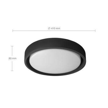 Brilagi - LED aptumšojams griestu gaismeklis MATTEO LED/48W/230V 3000-6500K Ø 41 cm melns + tālvadība