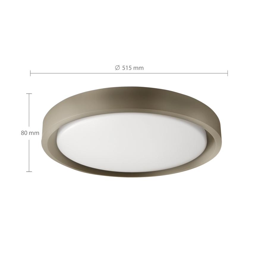 Brilagi - MATTEO dimējams LED griestu gaismeklis 60W/230V, 3000–6500K, Ø 51,5 cm, taupe, ar tālvadības pulti