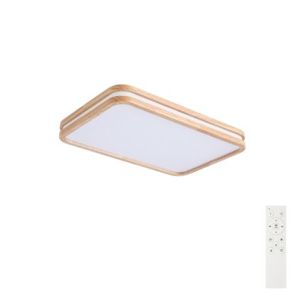 BRILAGI - dimējams LED griestu gaismeklis MOLINA SQUARE LED/54W/230V 3000-6000K ozols 60x40 cm + tālvadības pults