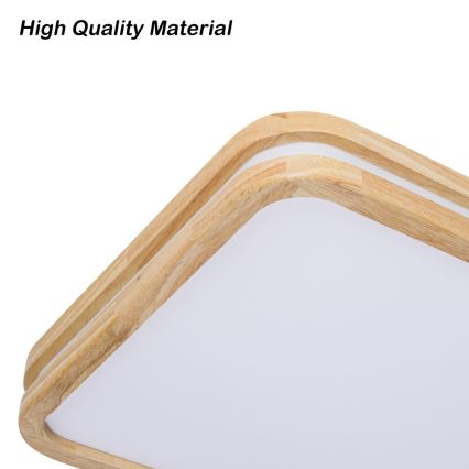 BRILAGI - dimējams LED griestu gaismeklis MOLINA SQUARE LED/54W/230V 3000-6000K ozols 60x40 cm + tālvadības pults
