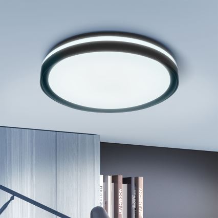 Brilagi - LED regulējams griestu gaismeklis NAOMI LED/48W/230V 3000-6500K Ø 39 cm melns + tālvadības pults