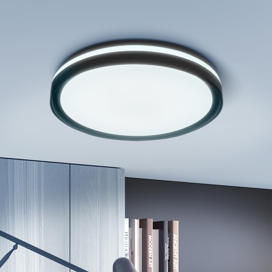 Brilagi - LED regulējams griestu gaismeklis NAOMI LED/48W/230V 3000-6500K Ø 39 cm melns + tālvadības pults