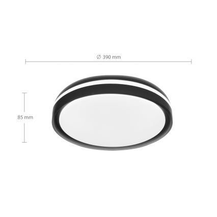 Brilagi - LED regulējams griestu gaismeklis NAOMI LED/48W/230V 3000-6500K Ø 39 cm melns + tālvadības pults