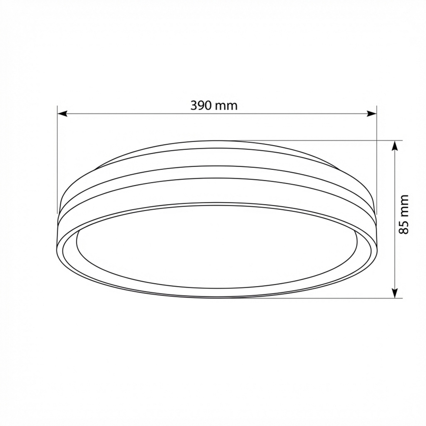 Brilagi - LED regulējams griestu gaismeklis NAOMI LED/48W/230V 3000-6500K Ø 39 cm melns + tālvadības pults